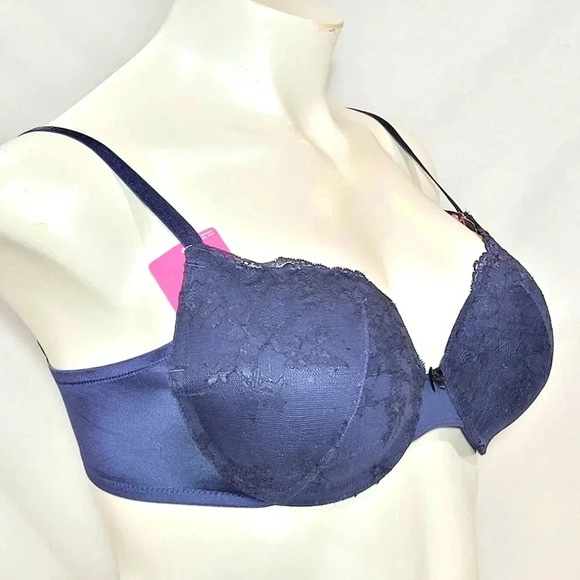 36D Maidenform Self Expressions Push Up and In UW Bra Navy Blue NWT - Picture 2 of 6